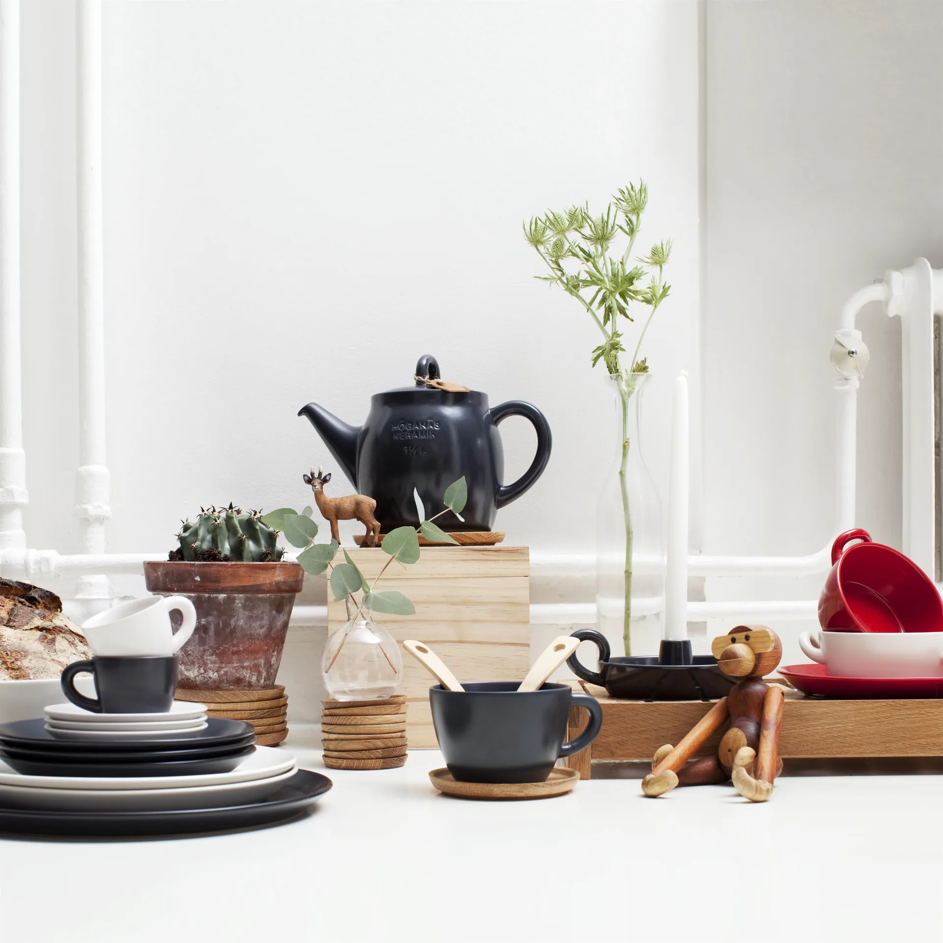 Höganäs Kaffeetasse, Grafitgrau matt Höganäs Keramik