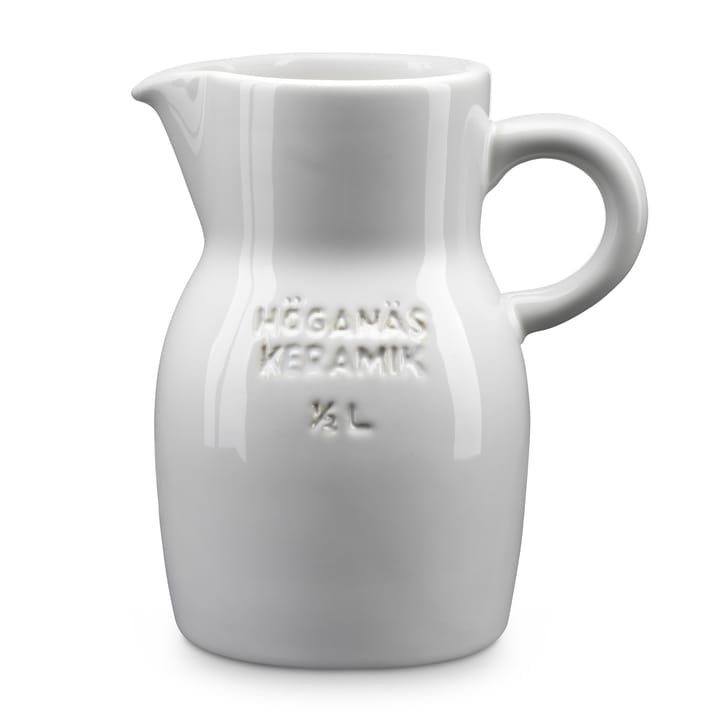 Höganäs Kanne 0,5 Liter, Weiß glänzend Höganäs Keramik