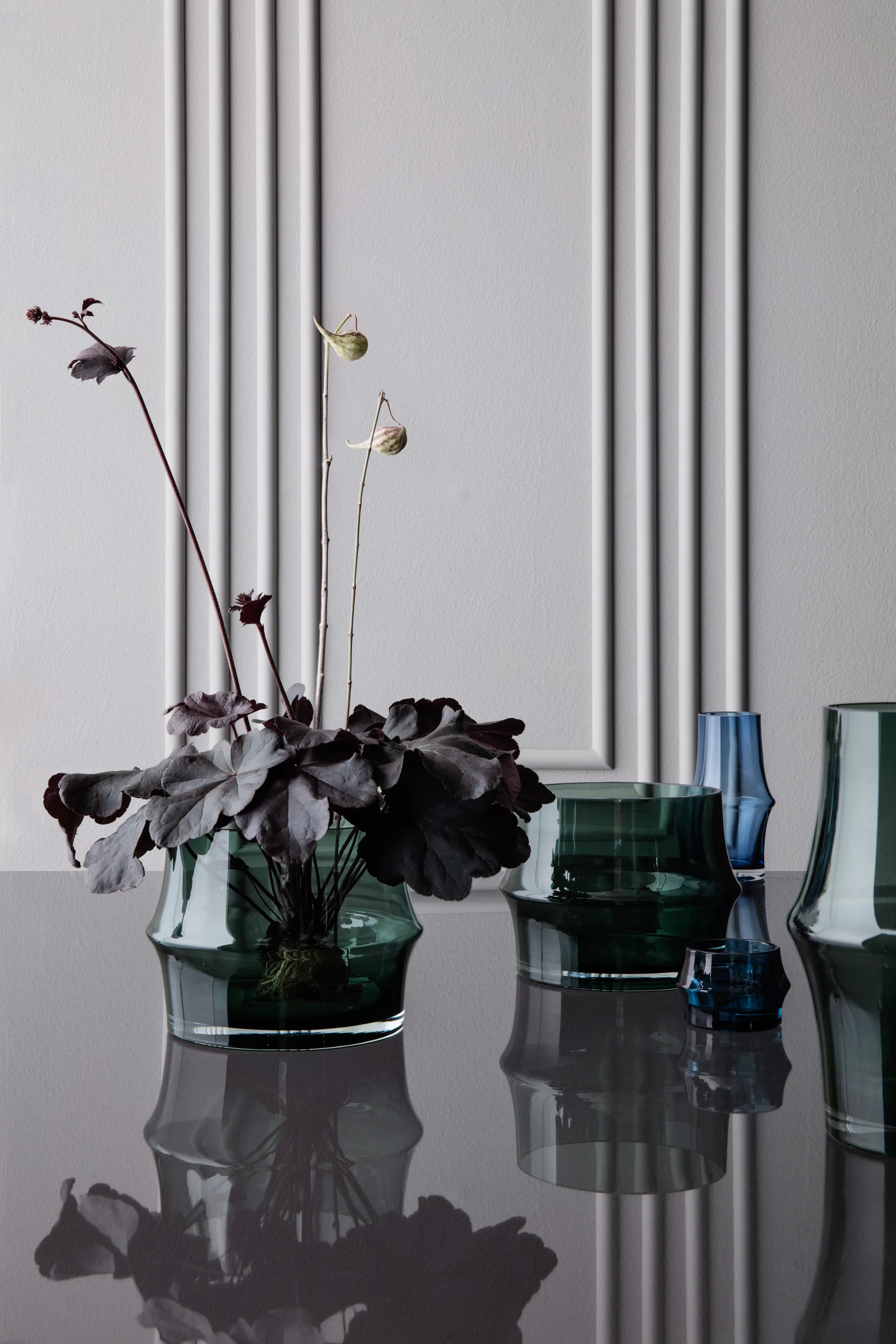Arc Vase 15cm, Dunkelblau Holmegaard