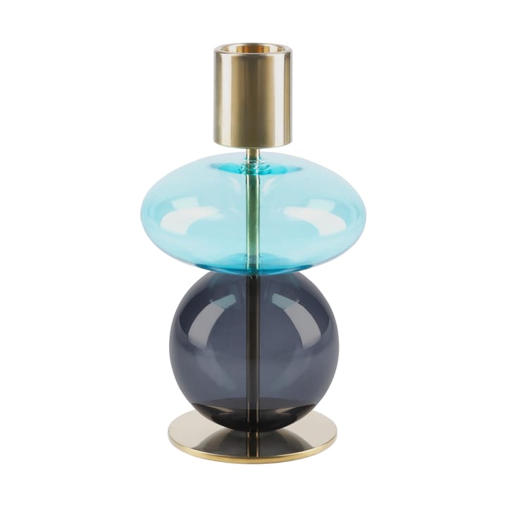 Bubble Kerzenständer 14 cm - Blau-smoke - Holmegaard