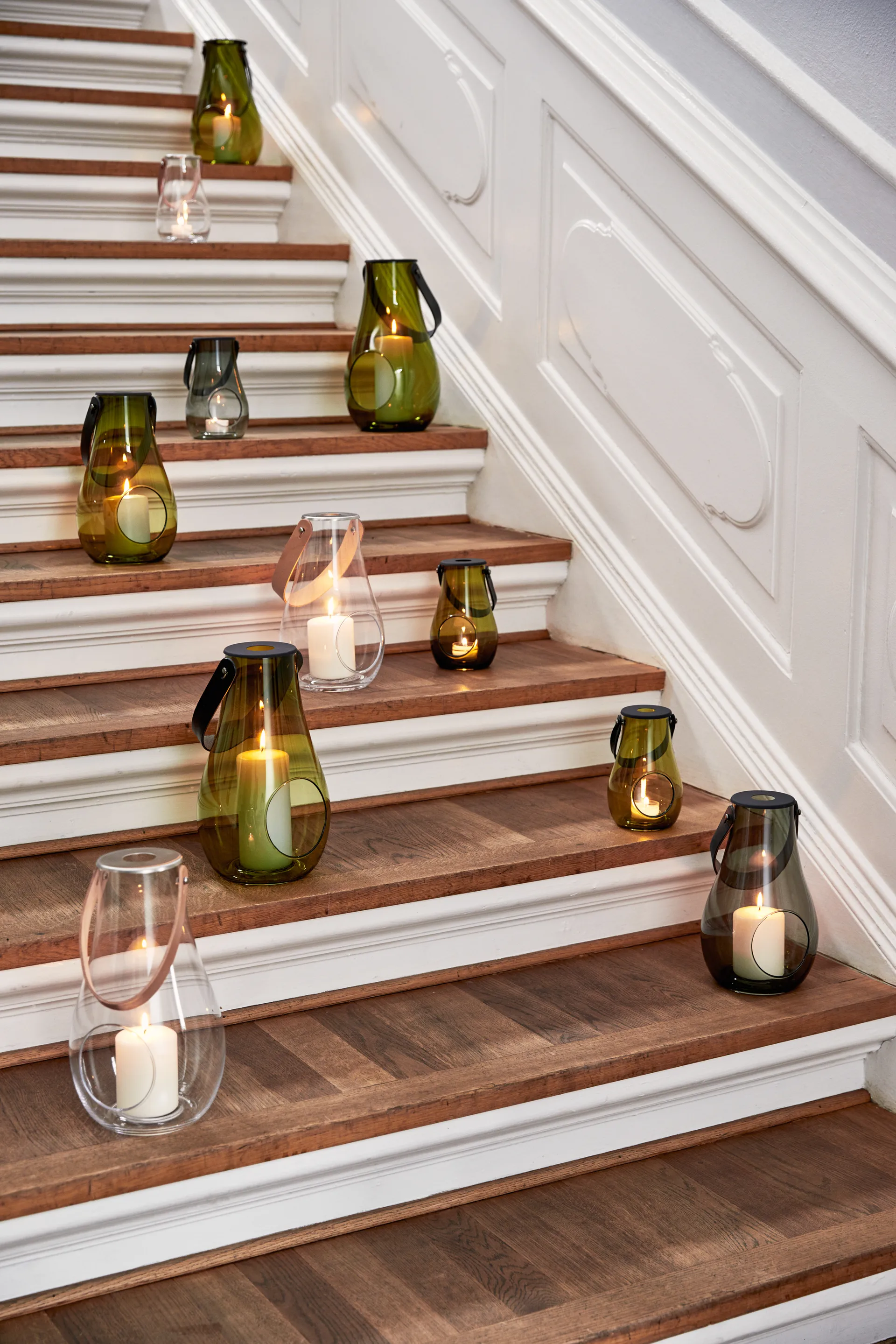 Design With Light Windlicht olivgrün, 25cm Holmegaard