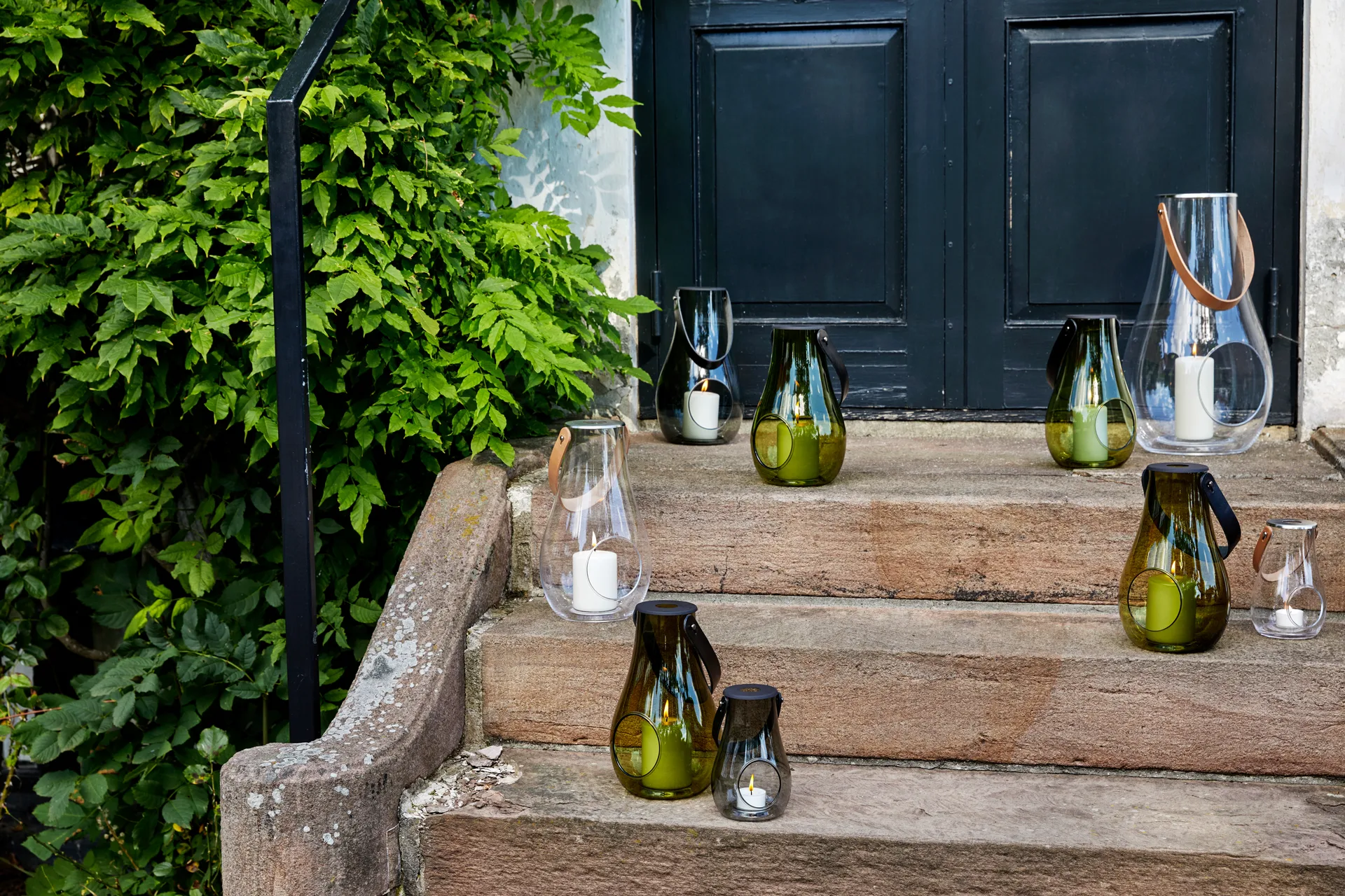 Design With Light Windlicht olivgrün, 25cm Holmegaard