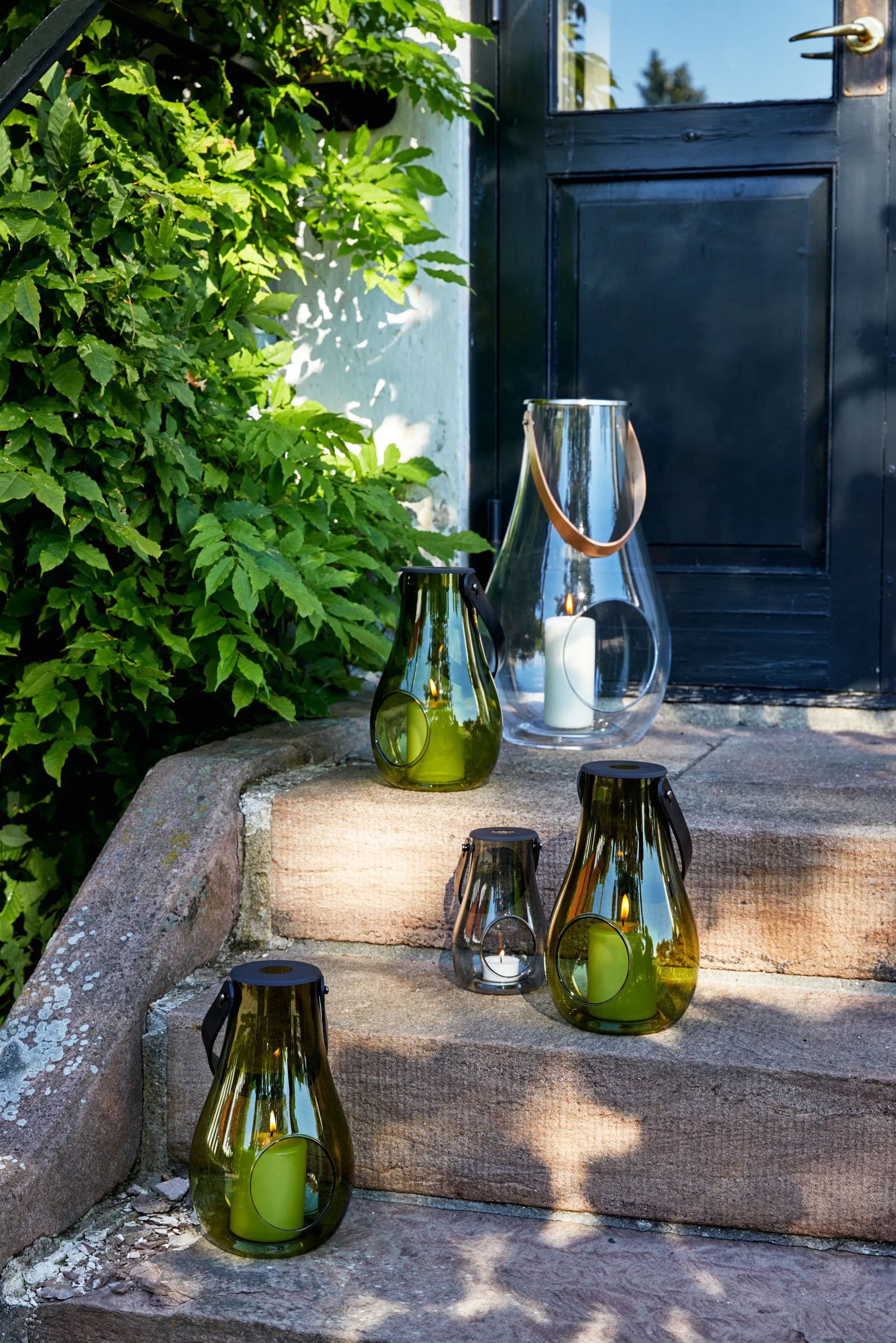 Design With Light Windlicht olivgrün, 25cm Holmegaard