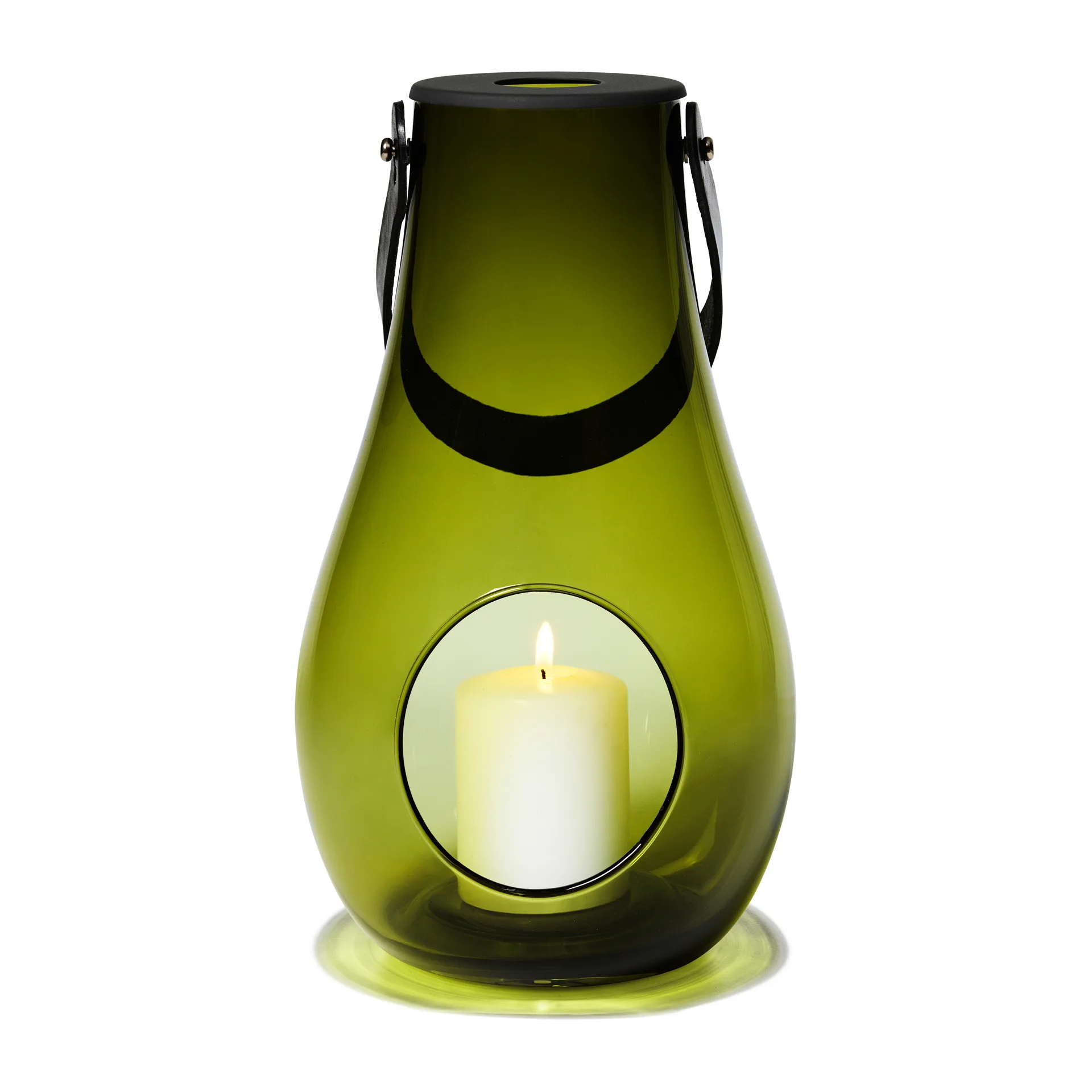 Design With Light Windlicht olivgrün, 29cm Holmegaard