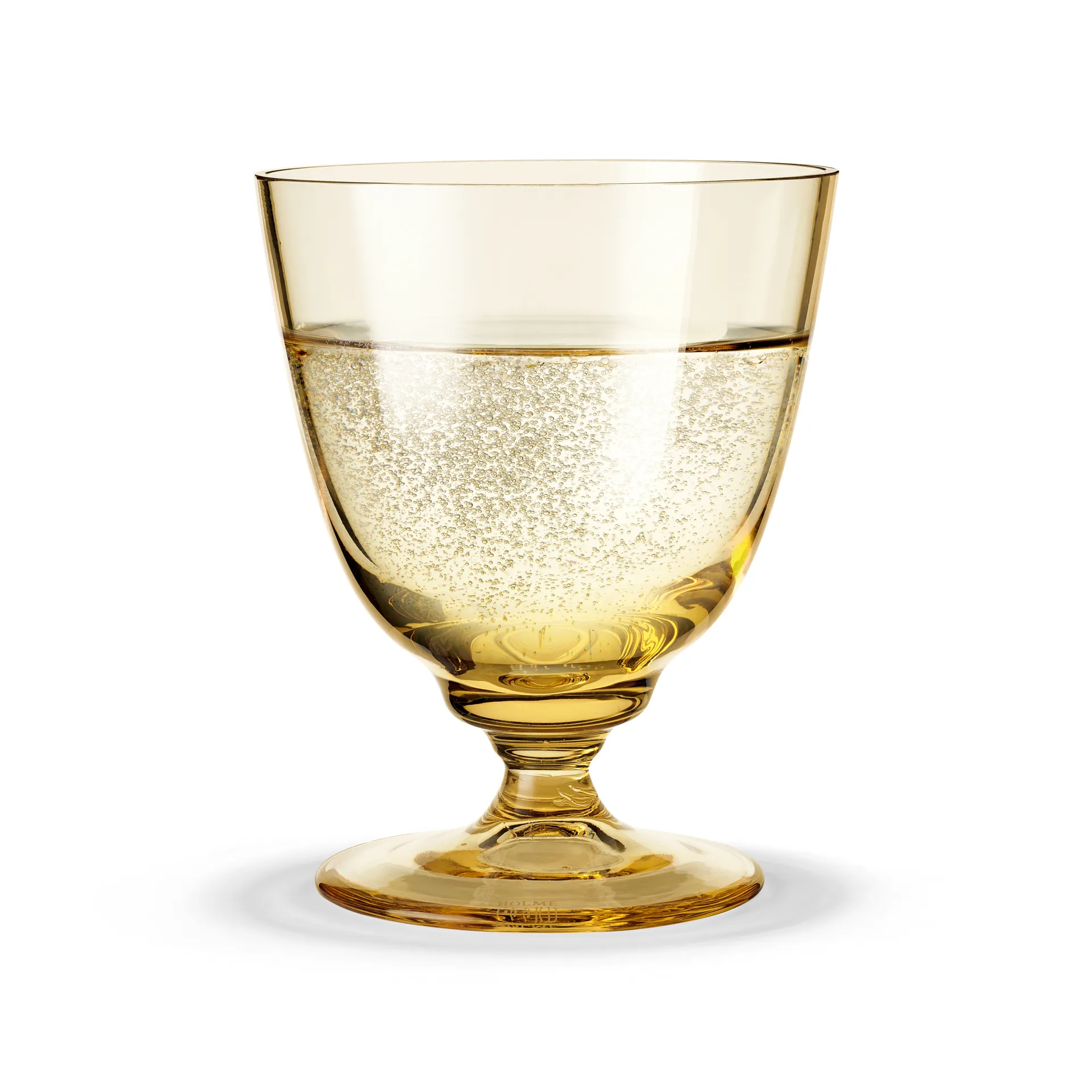Flow Glas auf Fuß 35cl, Amber Holmegaard