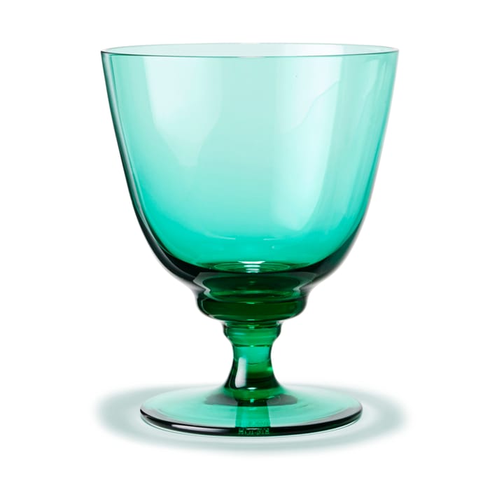 Flow Glas auf Fuß 35cl - Emerald green - Holmegaard