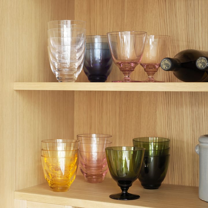 Flow Wasserglas 35cl, Olivgrün Holmegaard