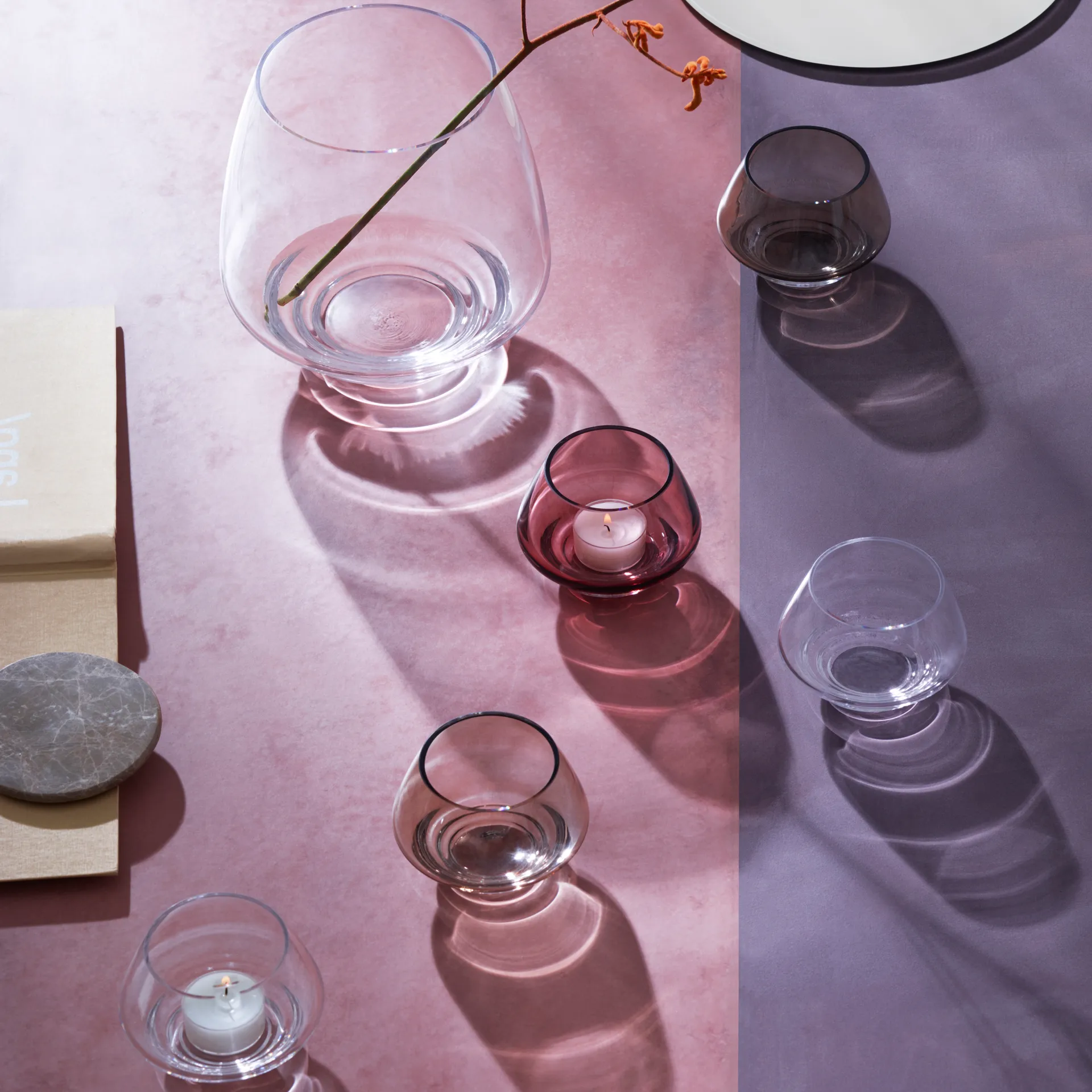 Flow Windlicht Ø 10cm, Klar Holmegaard