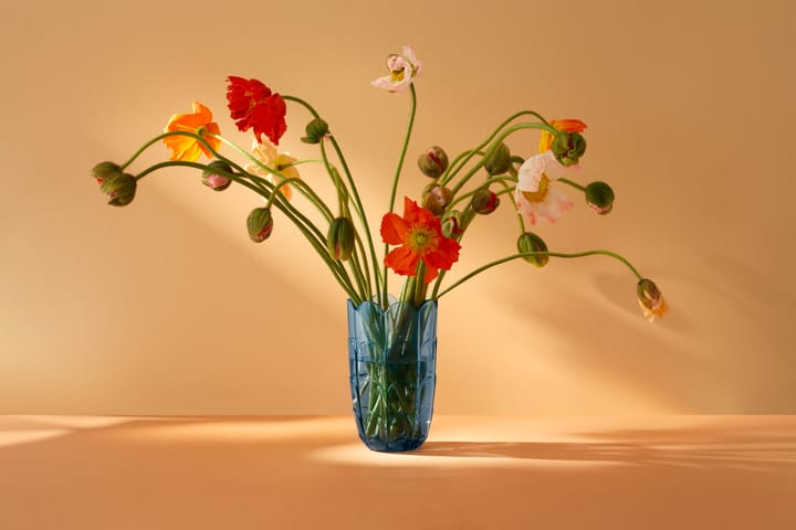 Lily Vase H19 cm - Blue iris - Holmegaard