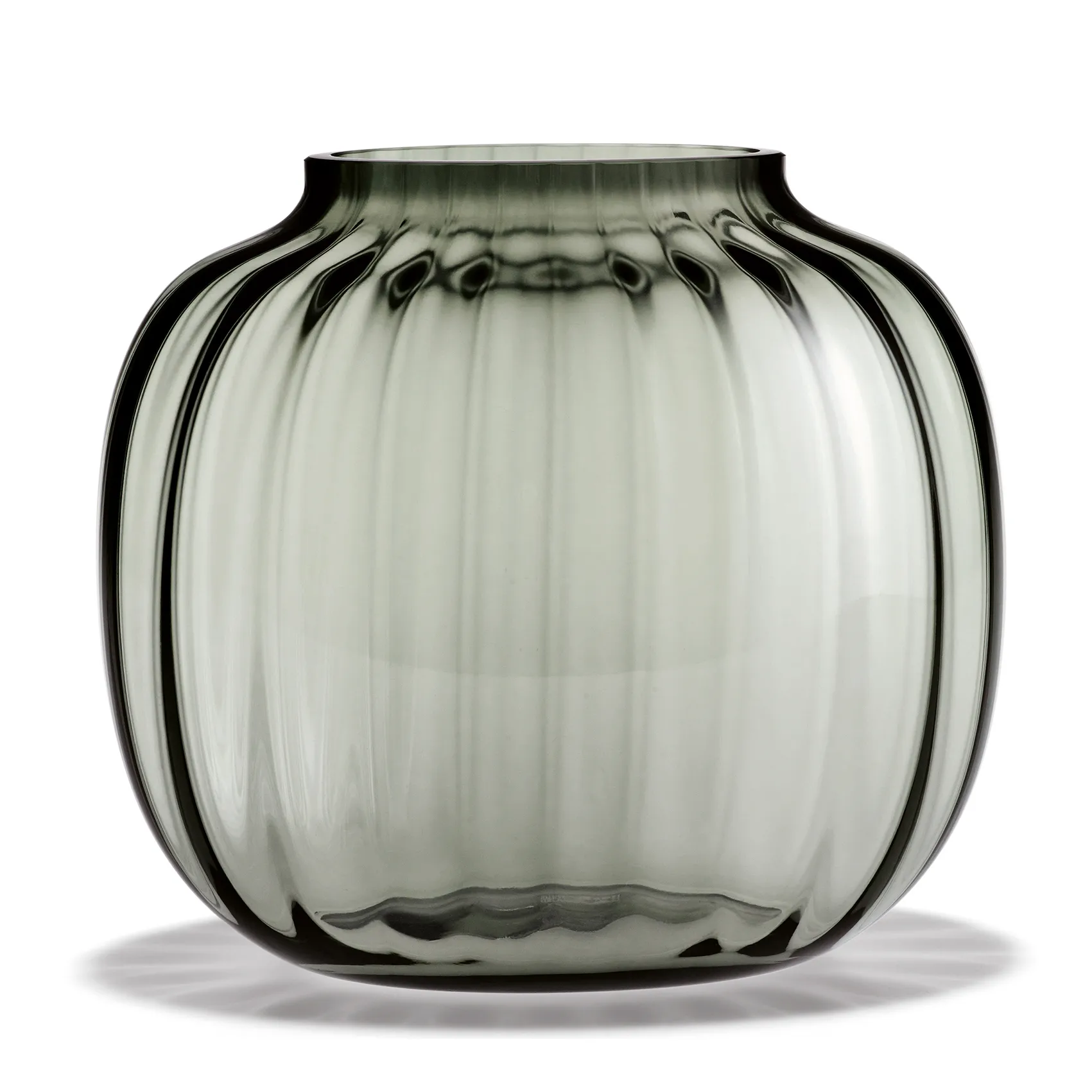 Primula Vase oval 17,5cm, Smoke Holmegaard