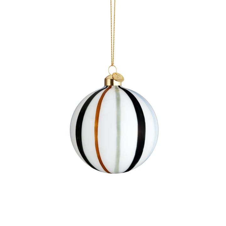 Souvenir Weihnachtskugel Streifen Ø8cm, Grün Holmegaard