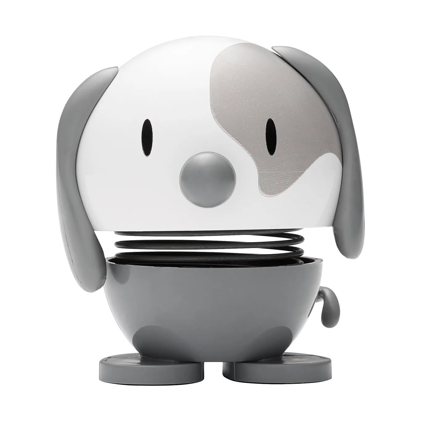 Hoptimist Dog Figur 6,9cm, Cool grey Hoptimist