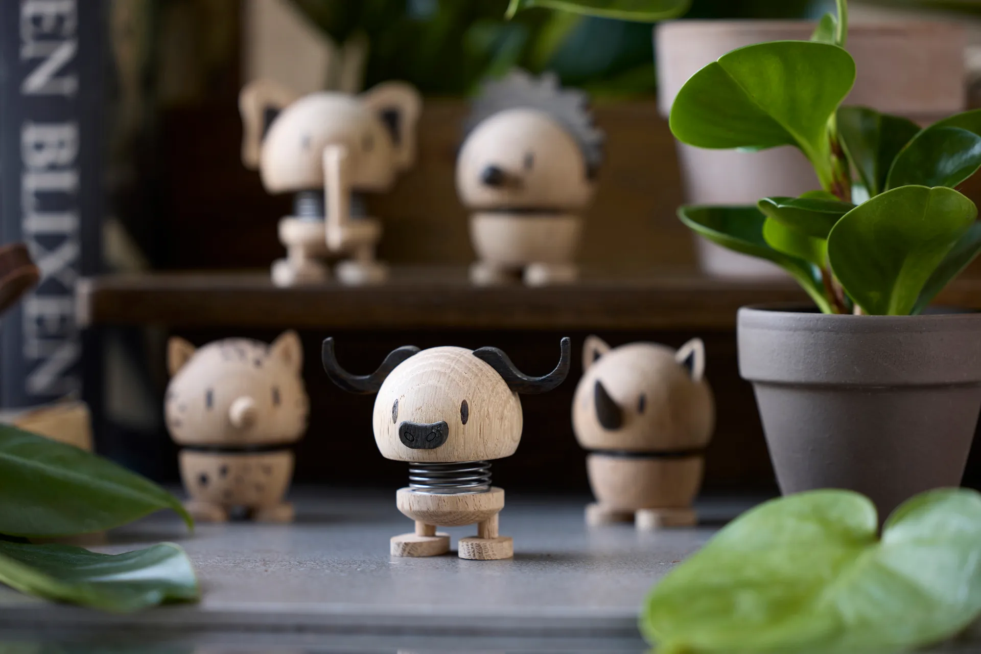 Hoptimist Figur S, Rhino, oak Hoptimist