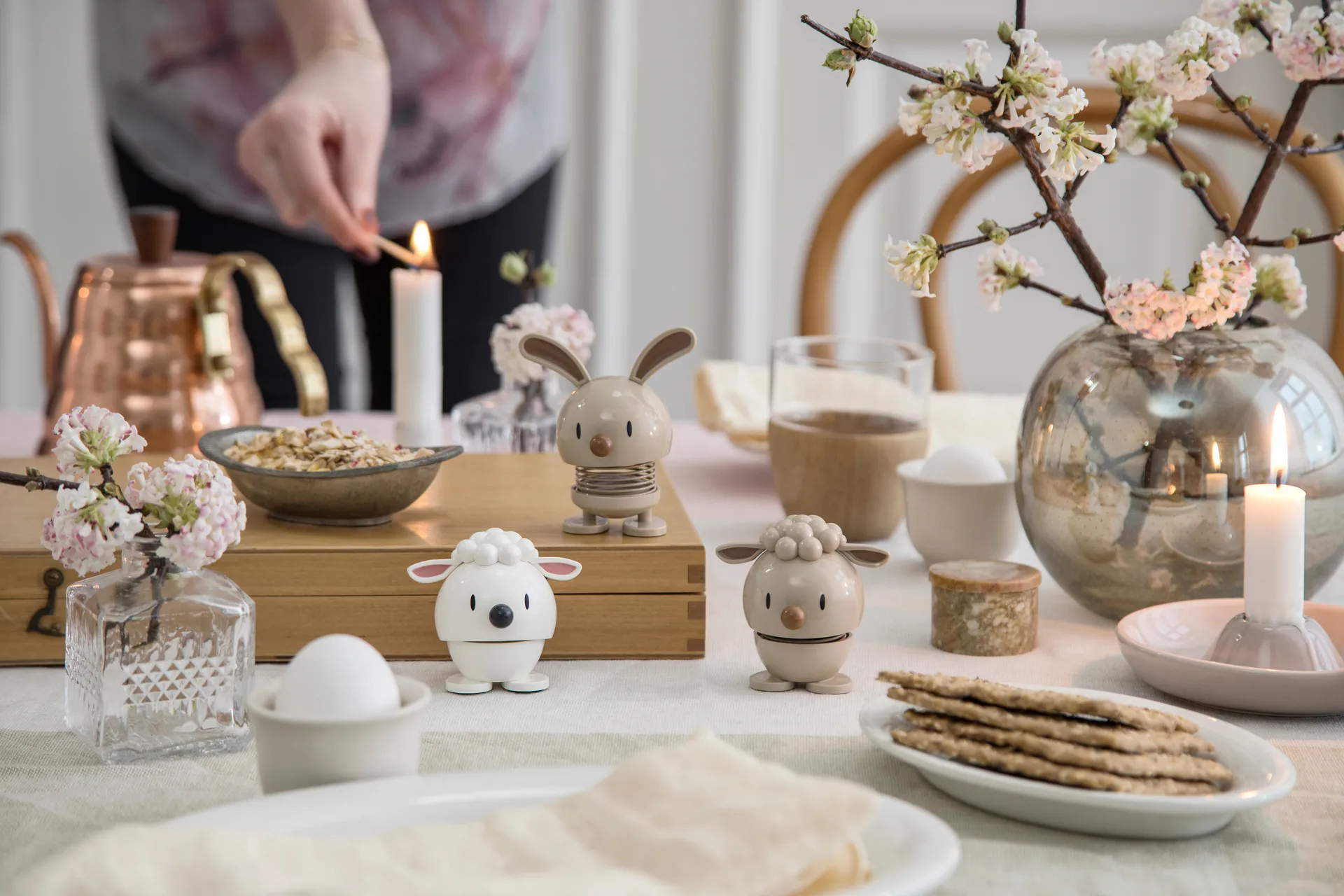 Hoptimist Lamm Figur 7,4cm, Latte Hoptimist