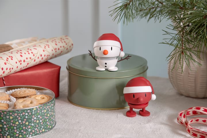 Hoptimist Soft Santa Snowman S Figur, White Hoptimist