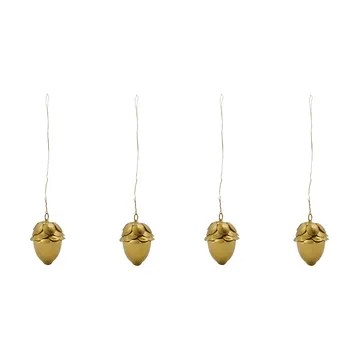 Acorn Dekorationsanhänger 4er Pack - Gold - House Doctor