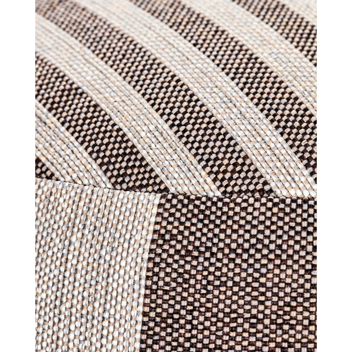 Alfo Hocker Ø60x40 cm, Braun-weiß House Doctor