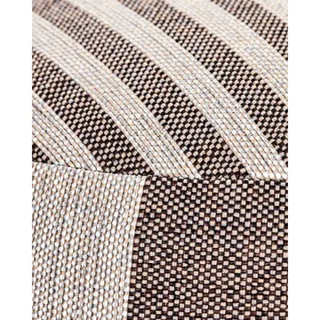 Alfo Hocker Ø60x40 cm - Braun-weiß - House Doctor