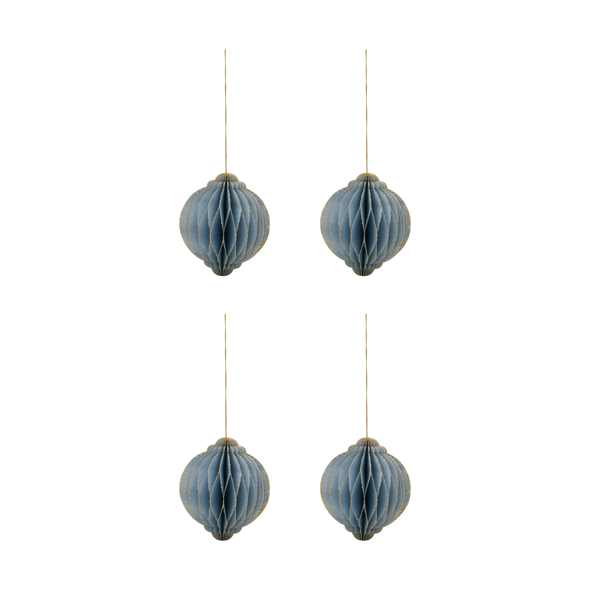 Alsta Weihnachtshänger 4er Pack, Hellblau, Ø10 cm House Doctor