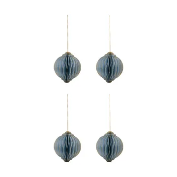 Alsta Weihnachtshänger 4er Pack - Hellblau, Ø10 cm - House Doctor