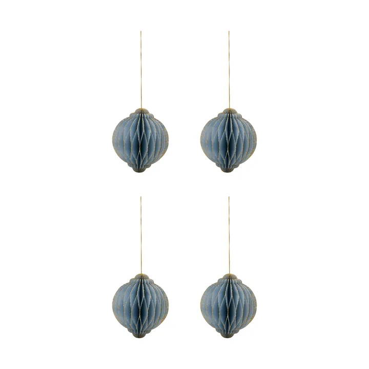 Alsta Weihnachtshänger 4er Pack - Hellblau, Ø10 cm - House Doctor