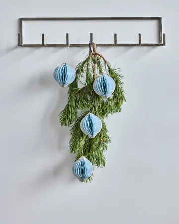 Alsta Weihnachtshänger 4er Pack - Hellblau, Ø10 cm - House Doctor