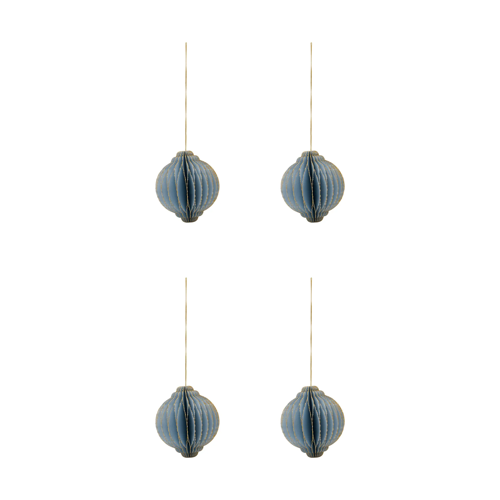 Alsta Weihnachtshänger 4er Pack, Hellblau, Ø8 cm House Doctor