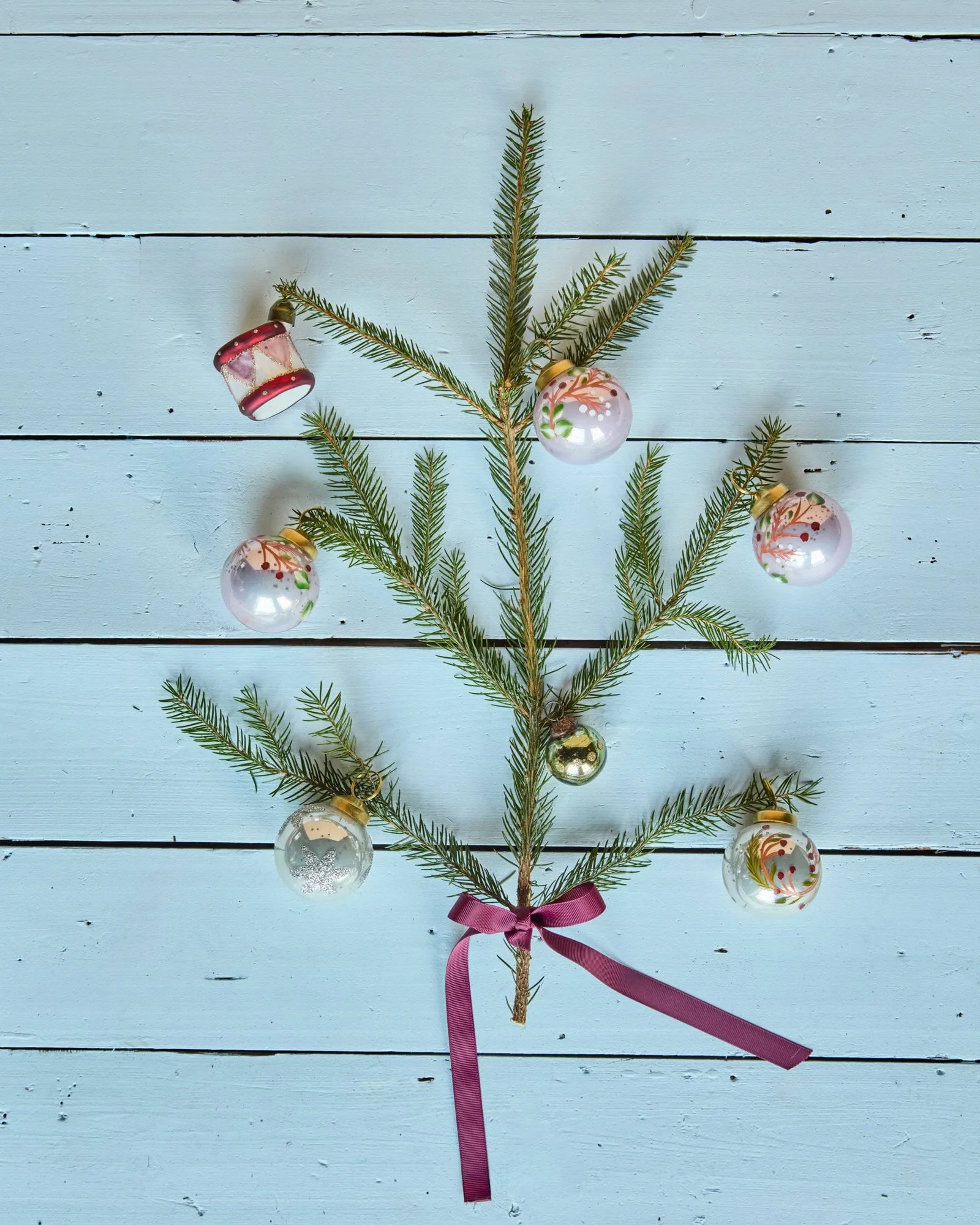 Antico Christbaumkugel 4er Pack, Rosa House Doctor