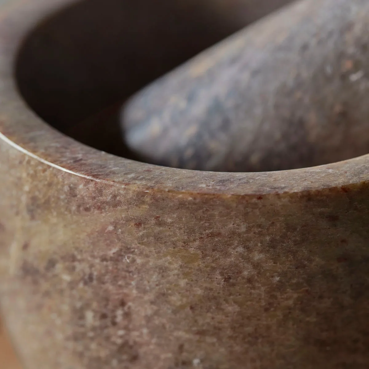 Arb Mörser aus Steingut mit Stößel Ø10 cm, Braun House Doctor