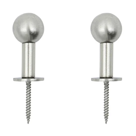 Ball Haken 2er-Pack, Silber-Finish, Ø4x2 cm House Doctor