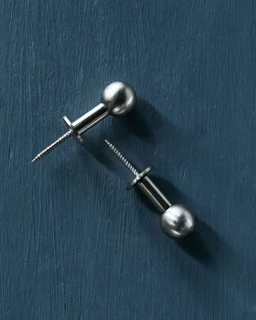 Ball Haken 2er-Pack - Silber-Finish, Ø4x2 cm - House Doctor