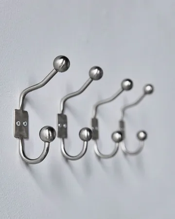Ball Haken 2er-Pack - Silber-Finish, Ø7x13 cm - House Doctor