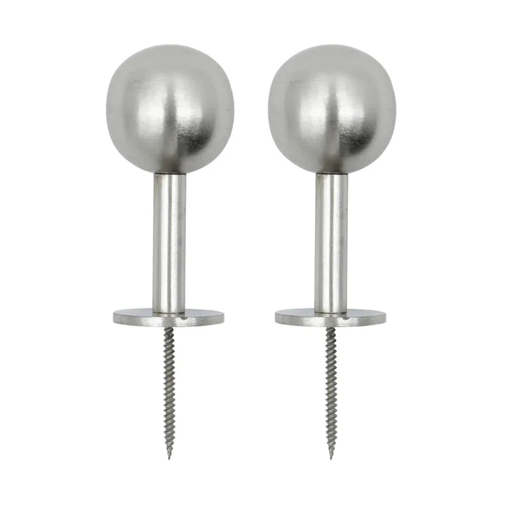 Ball Haken 2er-Pack - Silber-Finish, Ø8x4 cm - House Doctor