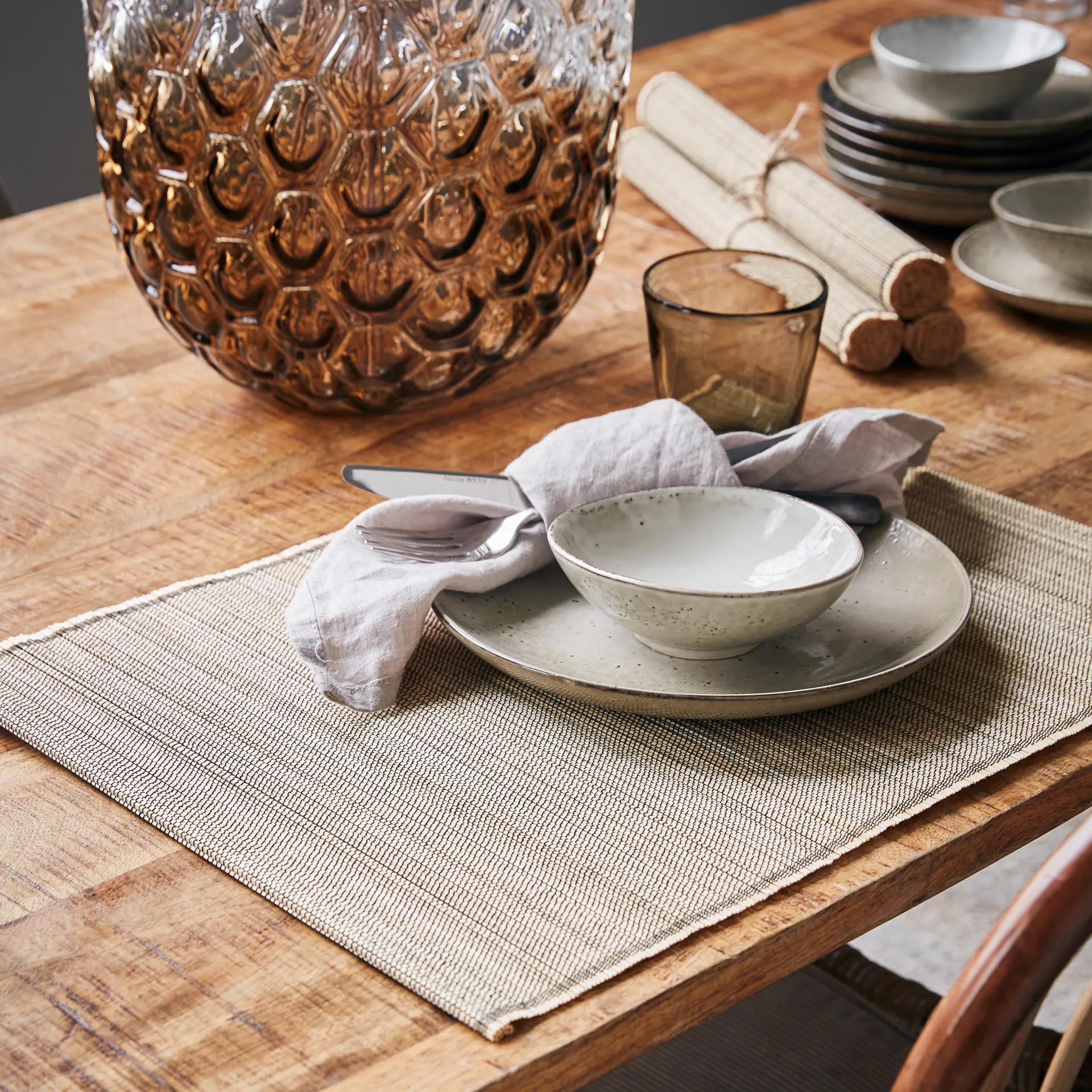 Bamb Platzdecke 33 x 45cm 4er Pack, Natur House Doctor