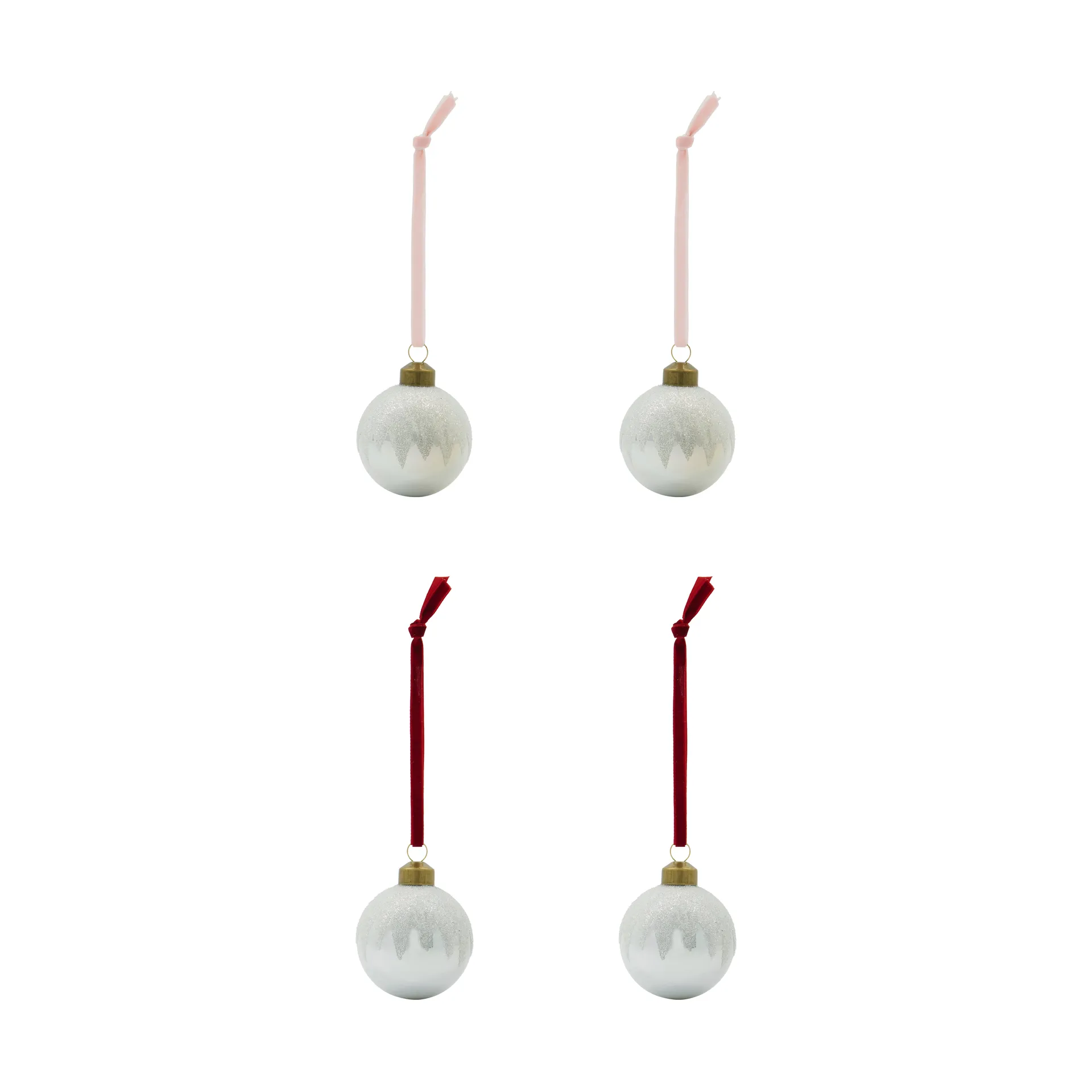 Bano Christbaumkugeln 4er Pack, Silber House Doctor
