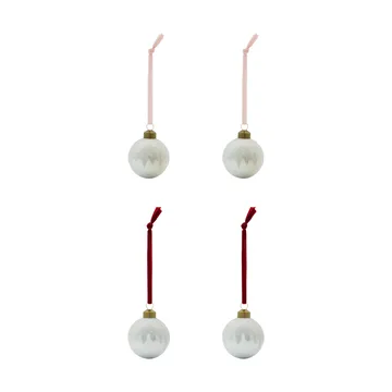 Bano Christbaumkugeln 4er Pack - Silber - House Doctor