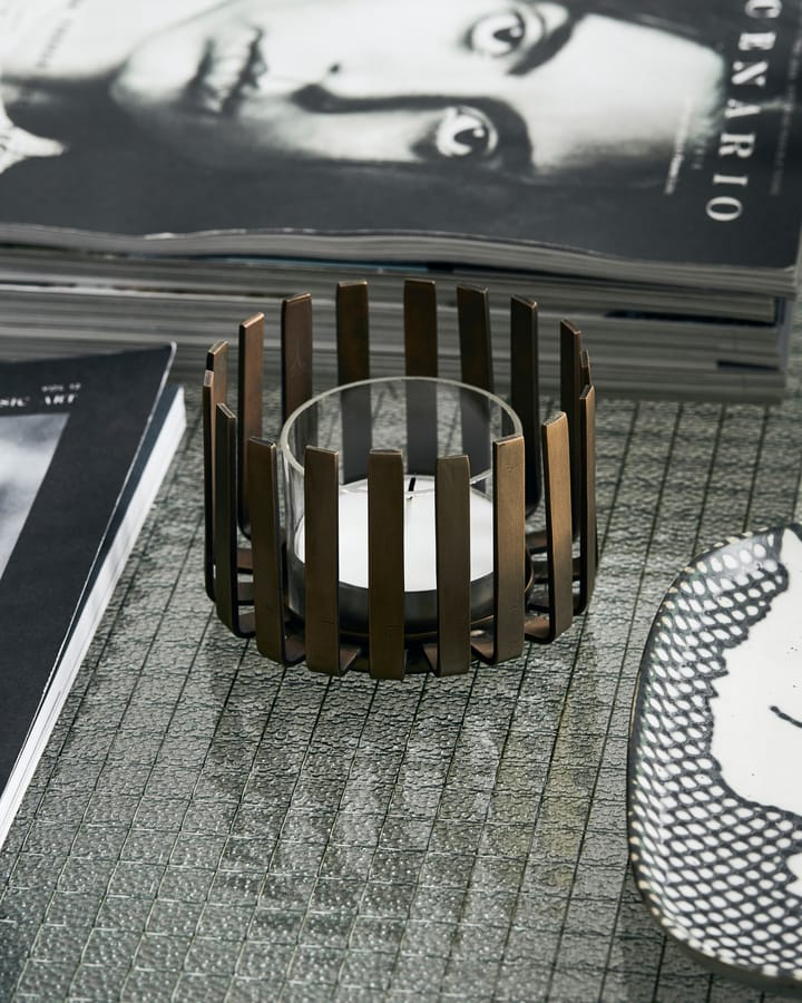 Bars Teelichthalter Ø10cm, Antik Messing House Doctor