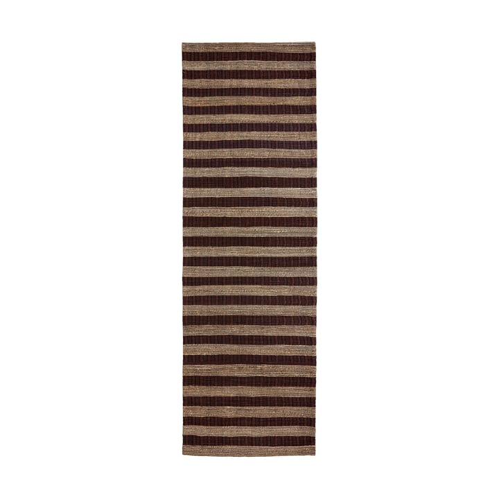 Block Teppich braun-natur - 90×300 cm - House Doctor