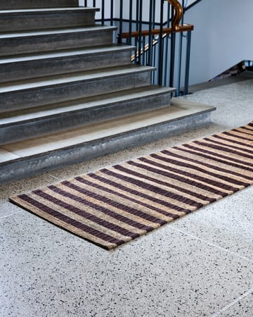 Block Teppich braun-natur - 90×300 cm - House Doctor