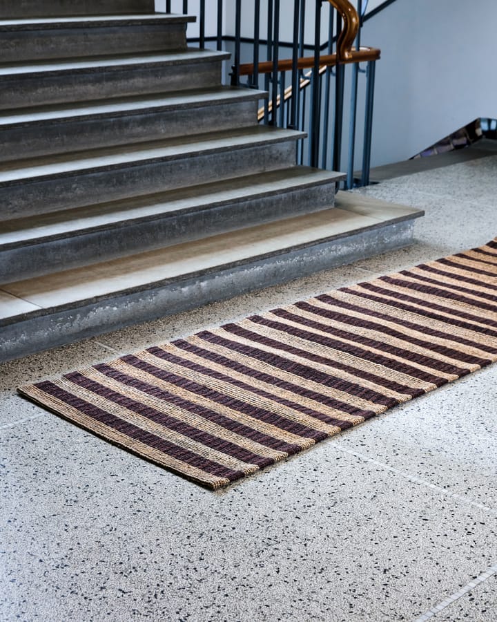 Block Teppich braun-natur, 90×300 cm House Doctor