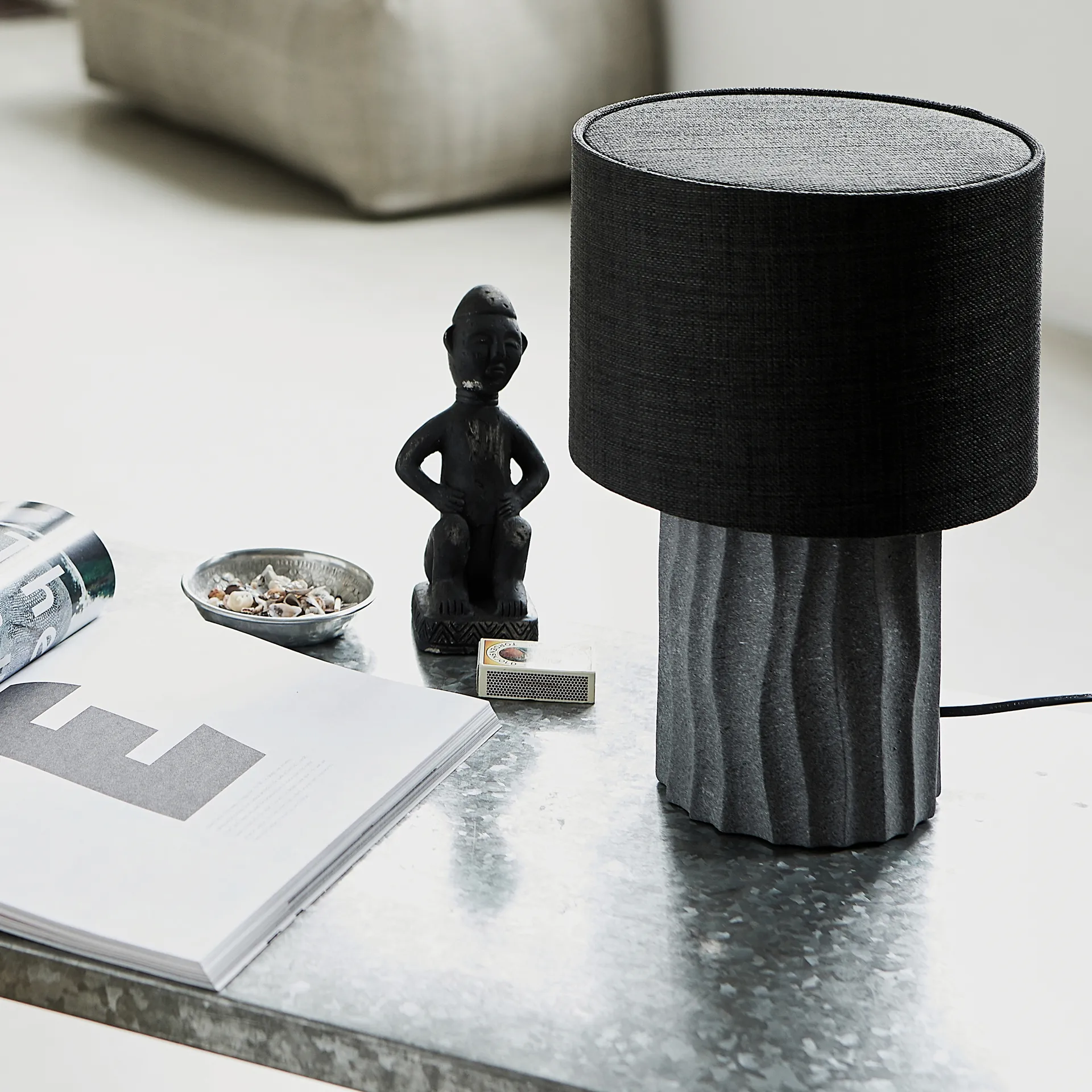 Bora Tischleuchte 32cm, Grau House Doctor