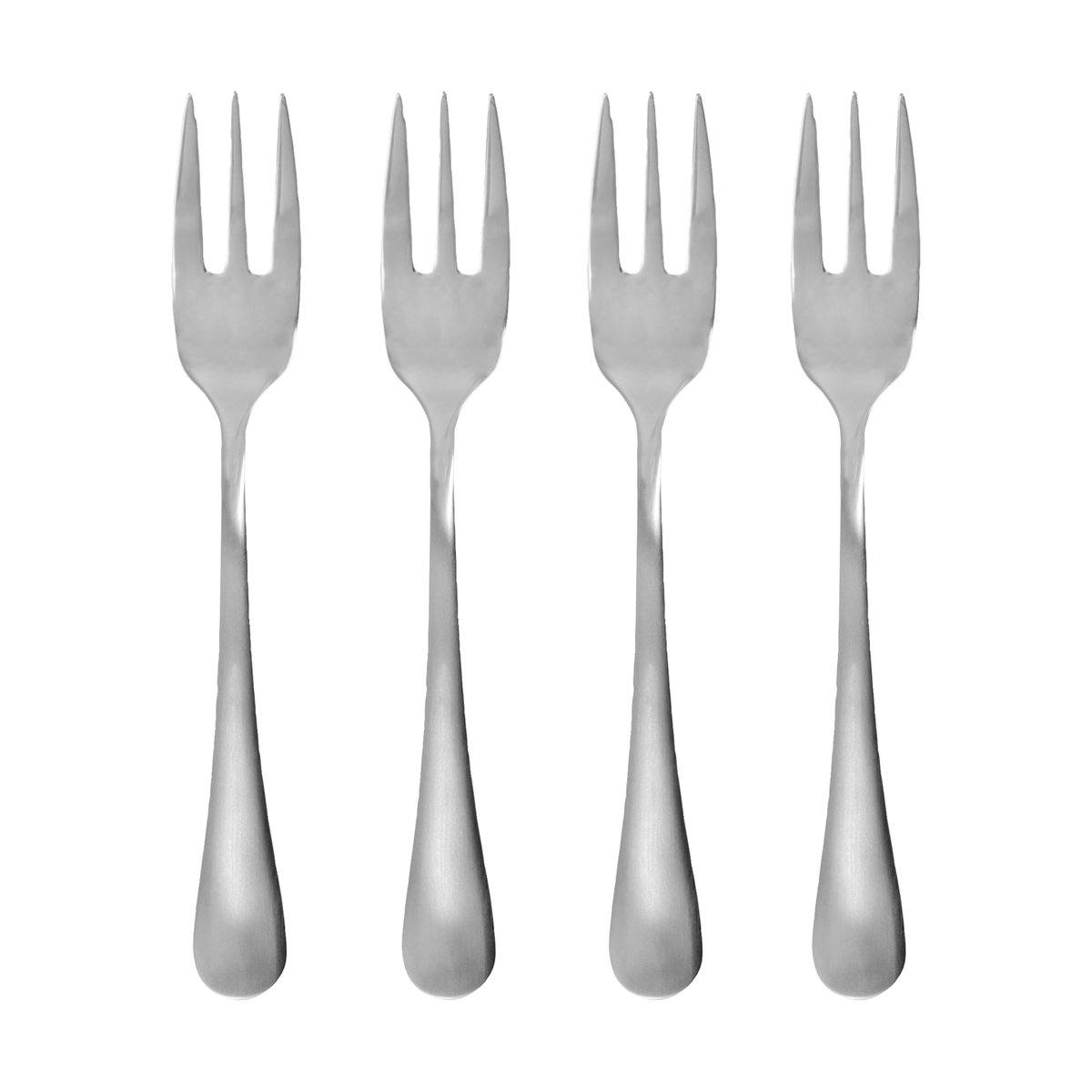 House Doctor Brush Dessertgabel 4er-Pack Silber Finish
