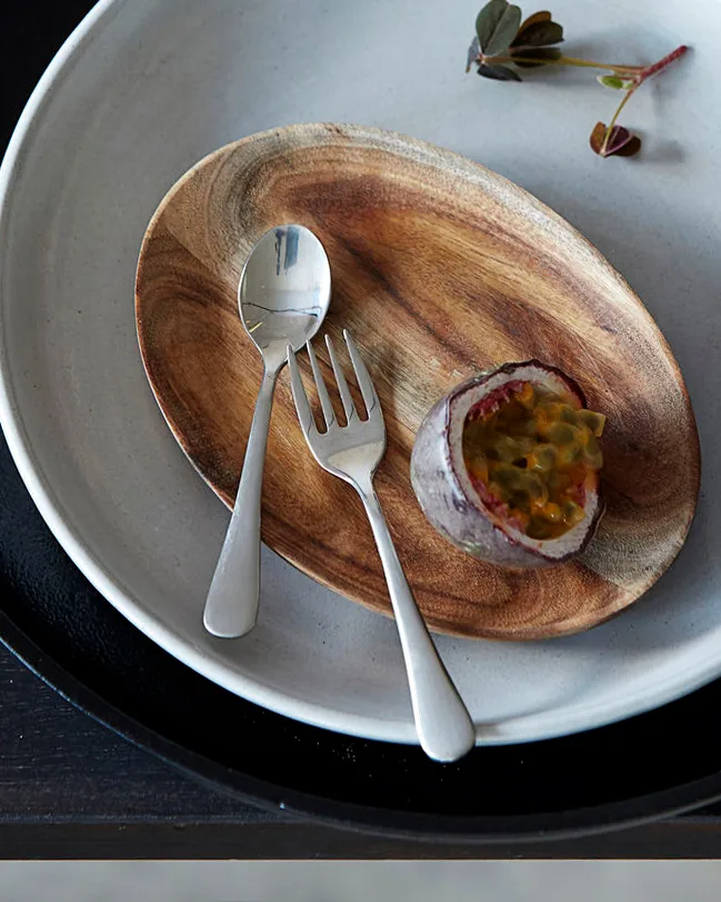 Brush Dessertgabel 4er-Pack, Silber Finish House Doctor