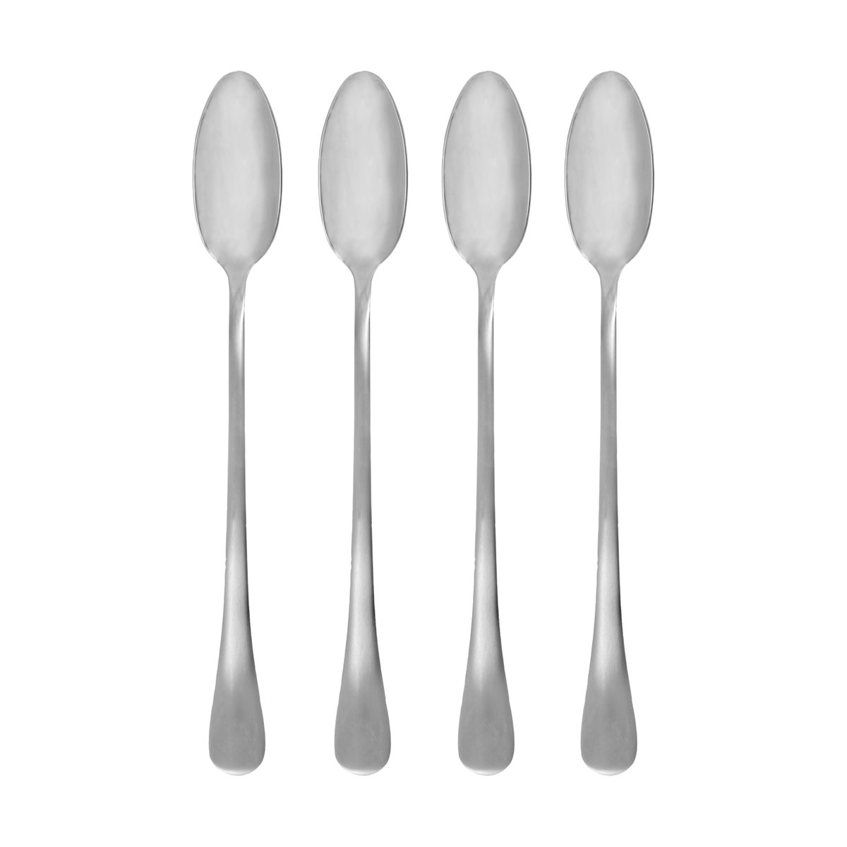House Doctor Brush langer Löffel 4er-Pack Silber Finish