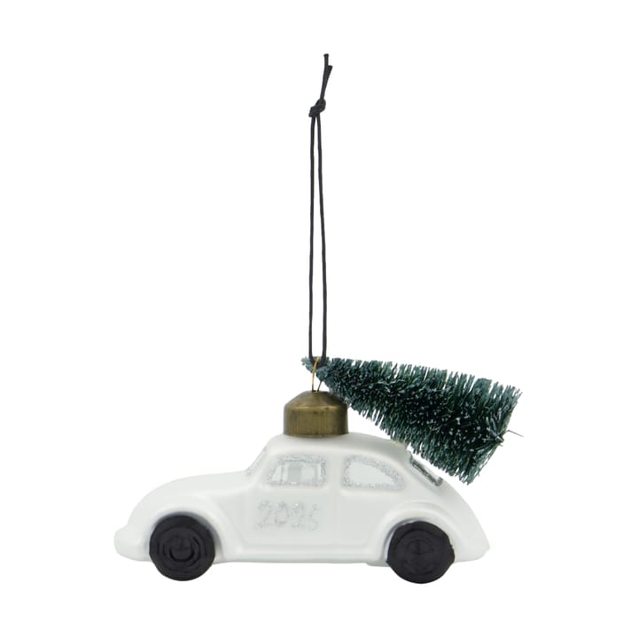 Car Weihnachtsschmuck - Weiß-silber - House Doctor