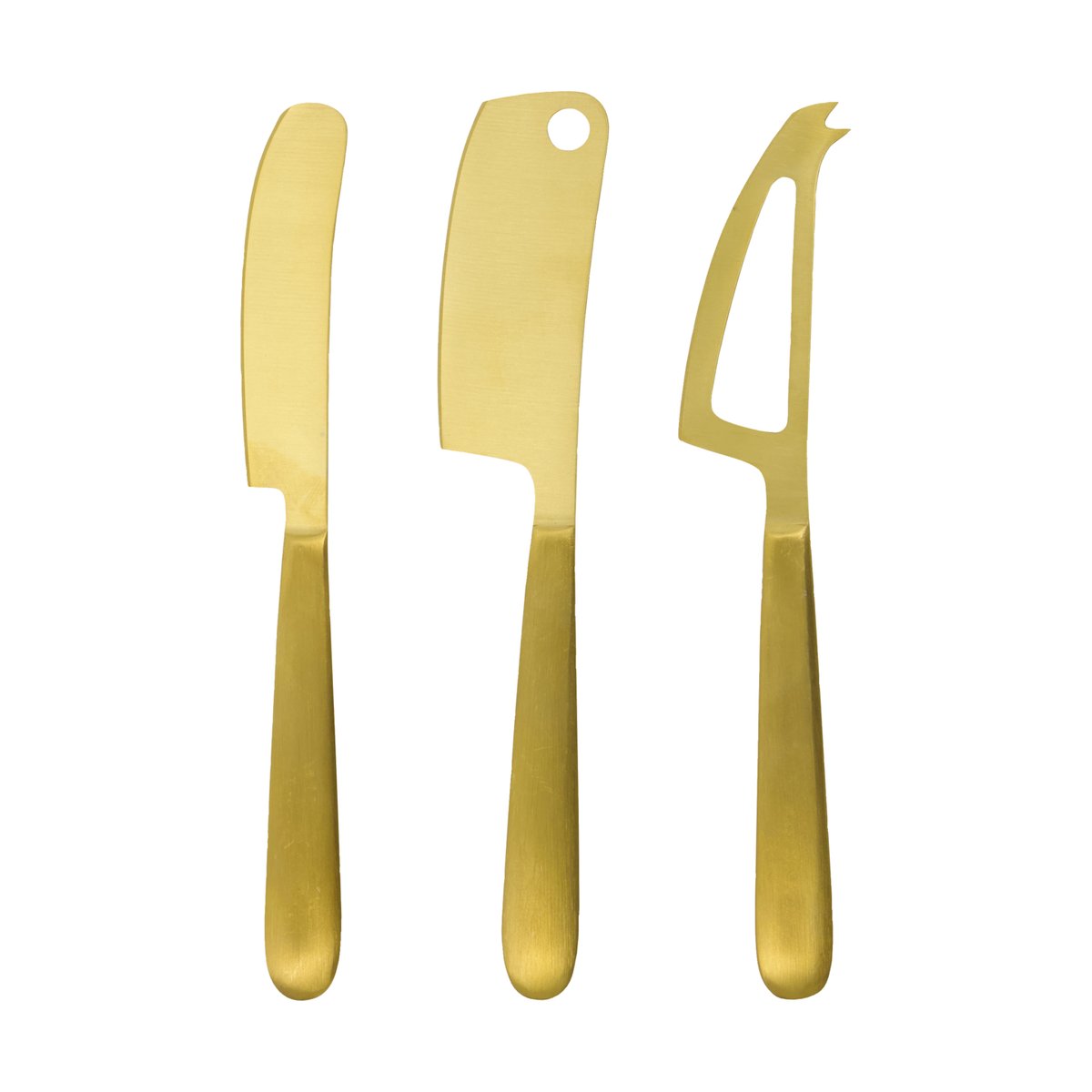 House Doctor Cheese Käsemesser 3-teilig Gold