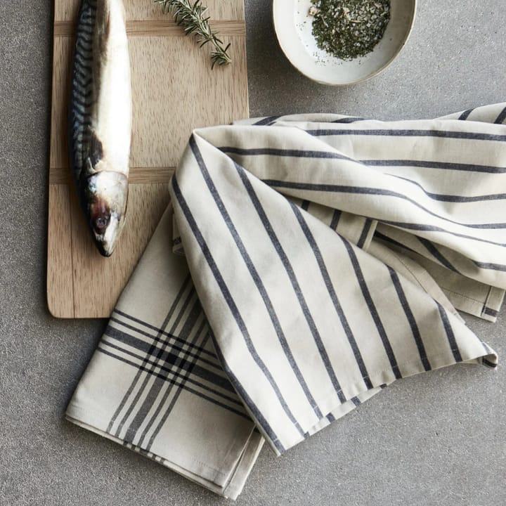 Chef Geschirrtuch 55 x 75cm 2er Pack, Schwarz House Doctor