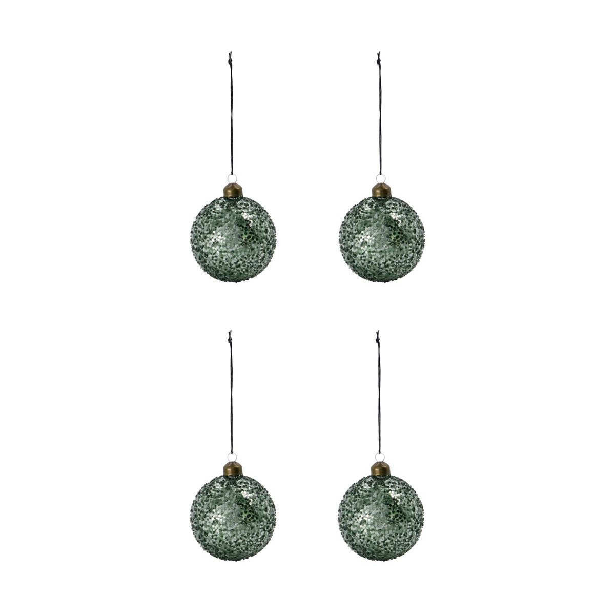 House Doctor Chosen Weihnachtskugel Ø8 cm 4er-Pack Grün