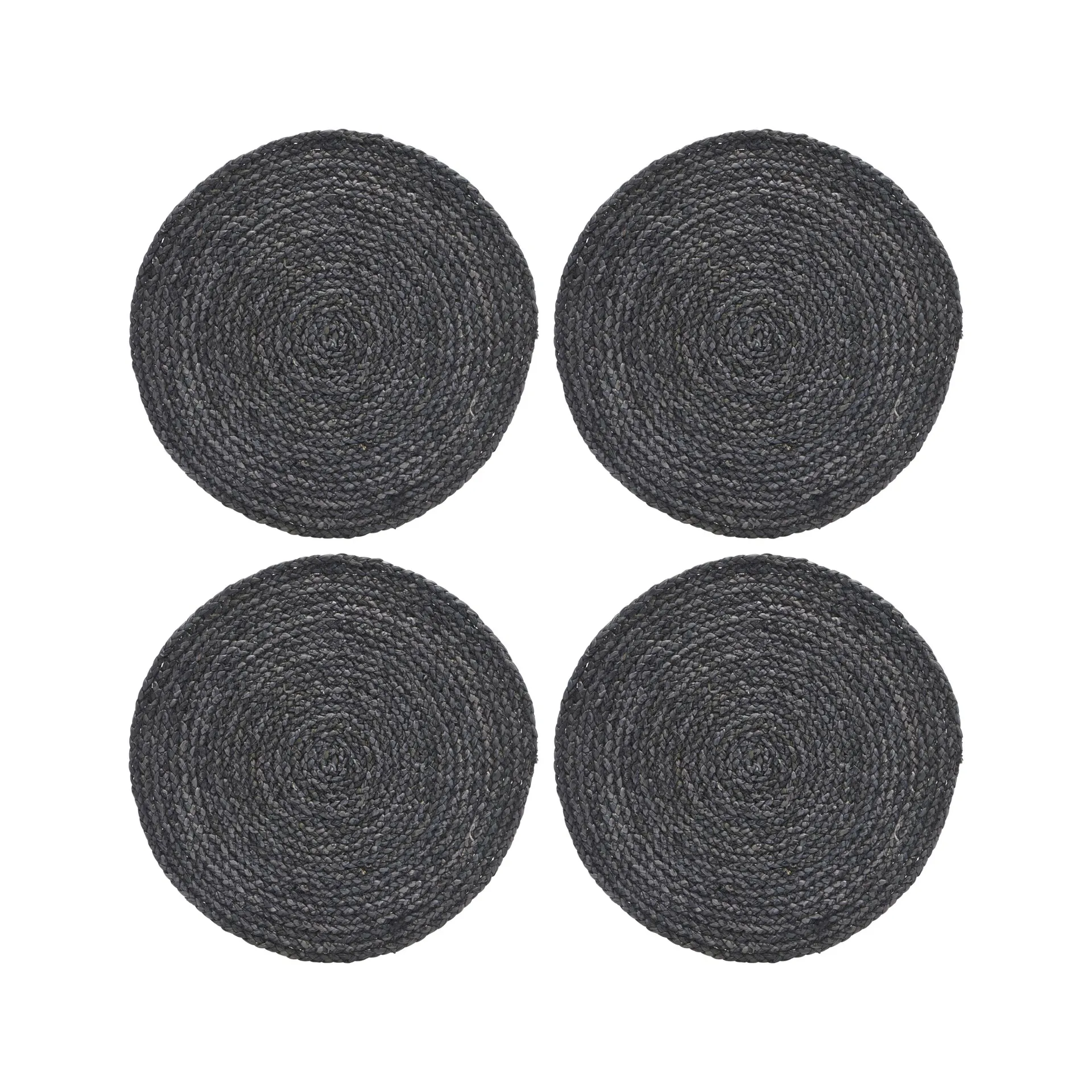 Circle Platzdecke Seegras 4er Pack, Grau-blau House Doctor
