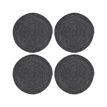 Circle Platzdecke Seegras 4er Pack - Grau-blau - House Doctor